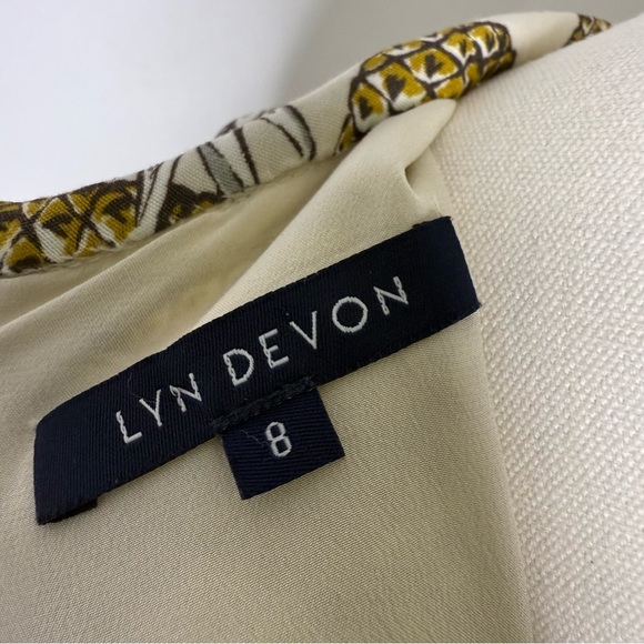 Lyn Devon Audrey Pineapple Print Shift Dress Size 8 | Tropical Vacation Style - Picture 9 of 10